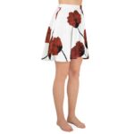 Red Poppies Flared Skirt